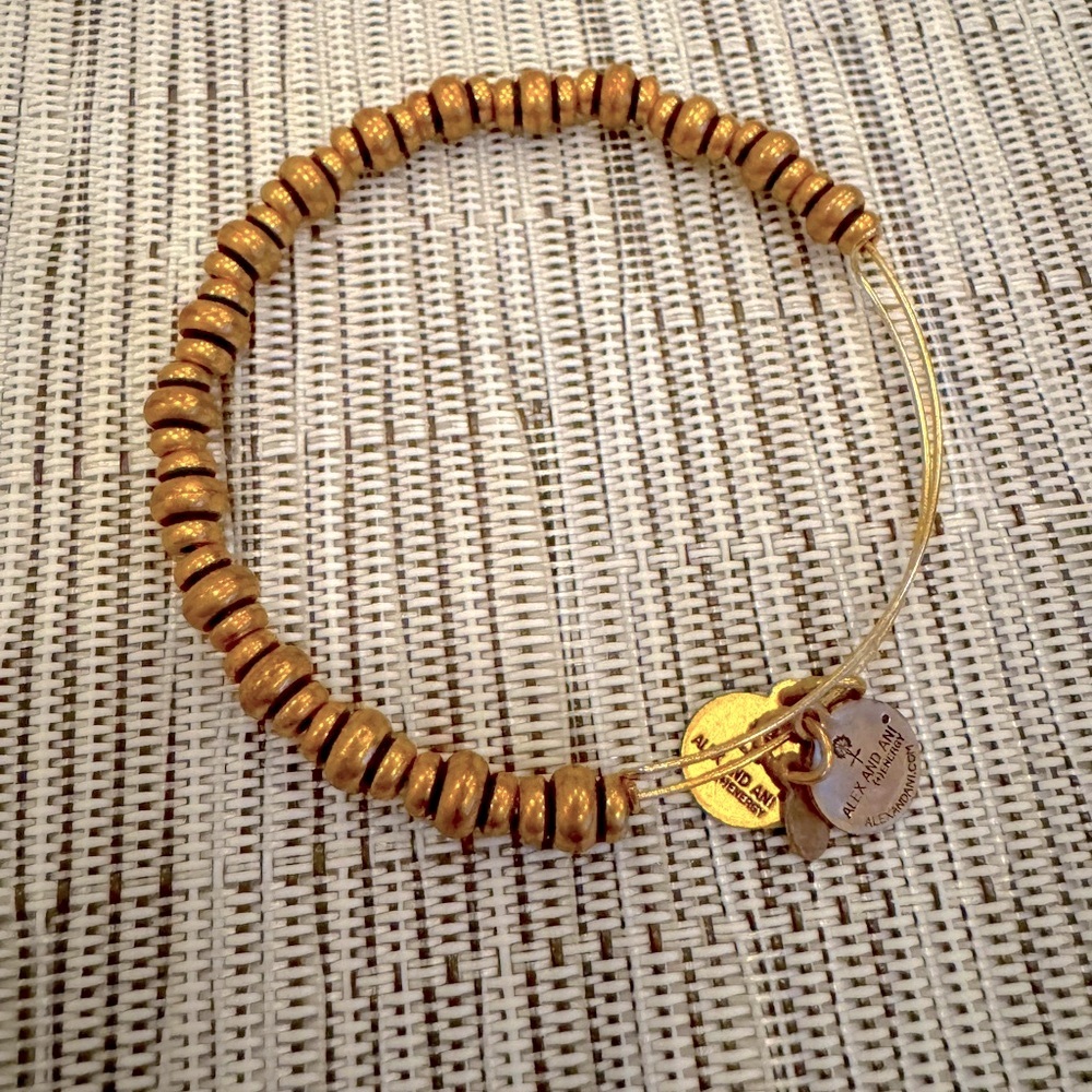 Alex and Ani Gold Beaded Bracelet